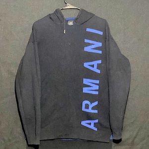 Large Black Armani Exchange hoodie sweatshirt